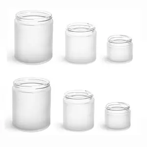 Neuankömmling Frosted Straight Sided Round Glass Kosmetik creme Glas Hot Sales Food Storage Glas