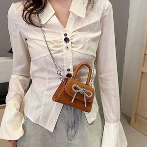 Solid Color Candy Pattern <b>Mini</b> Shoulder <b>Bag</b> PU Leather Zipper Closure Crossbody Women Fashion Eco-Friendly Chain Purse - Product Image 6