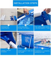 INTEX 28273 Großhandel 450cm X 220cm X 84cm Rechteckiger PVC-Rahmen Schwimm-Spa-Pool mit Poolabdeckung Tragbar Faltbar