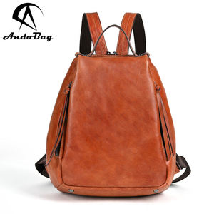 กระเป๋าเป้สะพายหลัง AndoBag ขนาดใหญ่ สไตล์วินเทจ สำหรับผู้หญิง ทำจากหนังวัวแท้ เหมาะสำหรับการเดินทางกลางแจ้ง กระเป๋าถือสุภาพสตรี รุ่น 2088 - Product Image 1