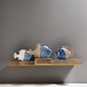 Chất Lượng Cao Bắc Âu Gốm Và Sứ Cá Bức Tượng Nhỏ Với Ánh Sáng LED Trẻ Em Bảng Phụ Kiện Và Trang Trí Nội Thất Quà Tặng - Product Image 3