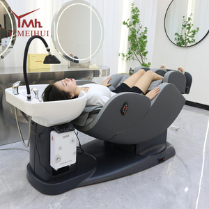 Hot Sale Elektrische verstellbare Spa-Therapie Friseursalon Shampoo Bowl Stuhl Keramik Becken Liege mit Fuß Spa Bett für Barbershop - Product Image 4