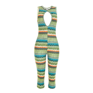 Viviblook J26JP123 Mono de una pieza para mujer, de verano, con espalda descubierta, estampado colorido, ceñido al cuerpo, de cintura alta, para discoteca - Product Image 5