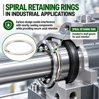 Spiral Retaining Ring Double Layer Plain Finish Metric Size 2.0-1000mm Lispring Multi-industry Fastener
