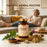 Capsules dures quotidiennes à base de plantes et d'extraits nutritifs avec extrait de chardon-Marie, complément alimentaire pour adultes, supplément de matières premières