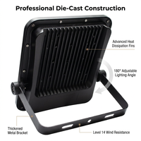 Projecteurs LED extérieurs anti-éblouissement 150W IP65 avec angle de faisceau de 15 degrés