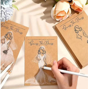 Set Gioco Indovina la Vestito per Addio al Nubilato, Carte Nere in Carta Kraft Rustica con Matite per Divertenti Attività di Addio al Nubilato <span class=keywords><strong>e</strong></span> Feste per Ragazze - Product Image 5