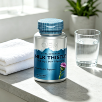 Complément Alimentaire Antioxydant au Chardon-Marie OEM, Capsules de Protection Hépatique pour Adultes, 60 Capsules, Soutient l'Immunité