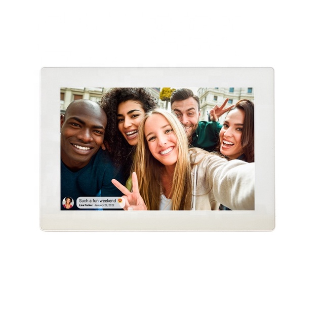 10.1inch IPS Touch Screen Wifi Smart Cloud Digital Photo Frame Great Holiday Gift for Sharing Happy Moments Via Video Playback