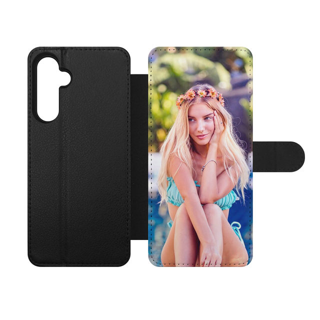 For Samsung A06 A14 A16 A25 A34 A54 M35 S23FE Customized Blanks PU Leather Flip Sublimation Phone Wallet Cases With TPU Inside