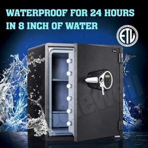 Safewell Đen 610 Mm Kim Loại Nhà Tiền 2 Giờ Vault Chìa Khóa Đôi An Toàn Tiền Gửi Hộp Không Thấm Nước Và Chống Cháy An Toàn - Product Image 3