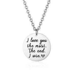 Collar transfronterizo con colgante de acero inoxidable de moda, insignia militar chapada en oro, nicho grabado, moda inspirada en perlas - Product Image 6