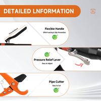 Podofo Pince à sertir manuelle hydraulique réglable Pex-1632 pour l'expansion de tuyaux de chauffage par le sol, outils de serrage coulissants pour raccords de tuyauterie