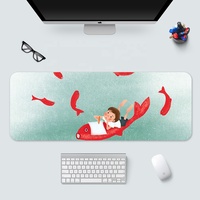 Tapis de souris Design dessin animé, taille personnalisée, antidérapant, pas de petit tapis en caoutchouc naturel pour ordinateur de bureau, tapis de souris