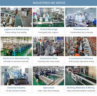 Sistem Konveyor Sabuk Tanpa Bingkai AST Industrial yang Dapat Disesuaikan Ketinggiannya, Sabuk Higienis FDA, Dapat Disesuaikan, Lini Makanan Lengkap, Mudah Dibersihkan