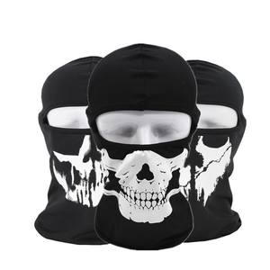 Vente en gros cagoule personnalisée en coton stéréoscopique anti-décoloration masque de crâne d'halloween respirant sueur pull bonnet chapeaux - Product Image 5