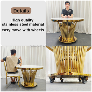 Design moderne <span class=keywords><strong>de</strong></span> haute qualité SMOOTHSilver <span class=keywords><strong>Table</strong></span> à gâteau en acier inoxydable <span class=keywords><strong>Table</strong></span> <span class=keywords><strong>de</strong></span> mariage pour salle à manger pour hôtels - Product Image 5