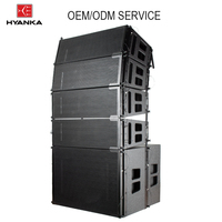 HYANKA PL-210 Altavoces de arreglo lineal activos de plástico de 2x10 pulgadas, amplificador Clase D de 450W RMS, arreglo lineal profesional para escenario