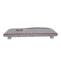 Nouveau clavier sans fil ergonomique OEM personnalisé à piles, fonctionnement par ciseaux, double mode BT 2.4G, pleine taille, en similicuir, pour Mac/Android
