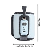 Calentador de Biberones Individual Ligero, PP, Impresión, Libre de BPA, T9, Calentador de Leche para Bebés, Portátil, Recargable por USB, para Alimentaciones al Aire Libre