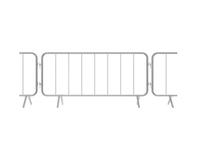 Barrière de contrôle des foules en acier robuste pour événements extérieurs, panneau de clôture de sécurité portable, système de gestion des files d'attente, antirouille