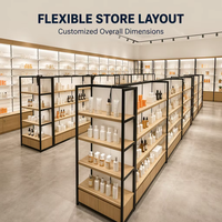 Étagère de présentation de cosmétiques à plusieurs niveaux en métal, directement de l'usine, pour salon de beauté, présentoir personnalisé pour salon de beauté