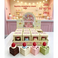Nouveau Jouet Squishy Créatif Kawaii – Motifs Gâteau, Burger, Frites & Desserts – Amusant Anti-Stress en Caoutchouc à Rebond Lent