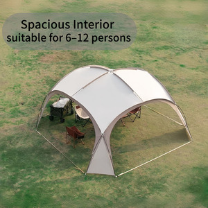 Tente de camping familiale quatre saisons pour 4 à 8 personnes, imperméable, avec poteaux en fibre de verre - Product Image 2