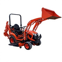 Traktor Kebun Multifungsi Kubota BX23S 23hp Dengan Loader Depan, Backhoe, dan Mesin Pemotong Rumput Dijual