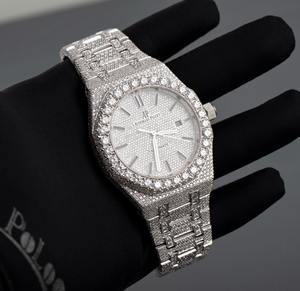 Luxury Iced Out Diamond <b>Watch</b> Stainless Steel Automatic Wristwatch | Hip Hop Style <b>Men</b> <b>Watch</b> | Wholesale Bulk - Product Image 5