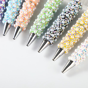 Venta directa de fábrica, bolígrafo de firma de diamante completo ostentoso de lujo, accesorios de bricolaje, bolígrafo de cuentas creativo DIY, bolígrafo recargable de cuentas - Product Image 5