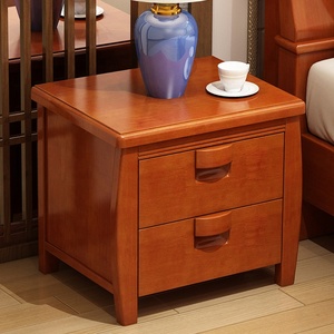 Mesa <span class=keywords><strong>de</strong></span> <span class=keywords><strong>Noche</strong></span> Moderna <span class=keywords><strong>de</strong></span> Estilo Chino, Económica, Contemporánea, <span class=keywords><strong>de</strong></span> Madera Antigua, con 2 <span class=keywords><strong>Cajones</strong></span>, para Dormitorio - Product Image 4