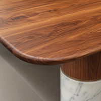 Table à manger en noyer d'Amérique du Nord massif, table de salle à manger moderne de luxe en bois massif pour villa, hôtel, mobilier de maison