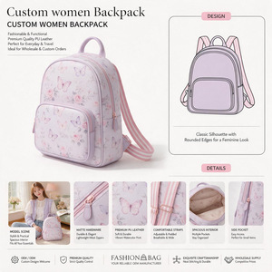 Custom <b>Women</b> <b>Backpack</b> Dark Forest Gothic Style Matte Black PU Drawstring Closure Multi-Pocket City <b>Backpack</b> - Product Image 3