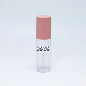 Venta al por mayor de lindos tubos redondos vacíos de 3 ml, color rosa transparente esmerilado, para brillo labial, aplicadores de tinte, envases cosméticos para brillo labial. - Product Image 1