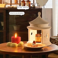 Lampe chauffe-cire électrique Panthéon pour aromathérapie, style nordique vintage, chauffe-bougie sans flamme en pierre, ambiance chambre à coucher et chevet