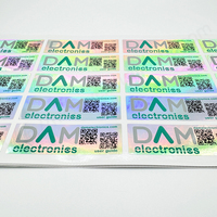 Hoja impermeable código QR logotipo láser etiqueta holográfica