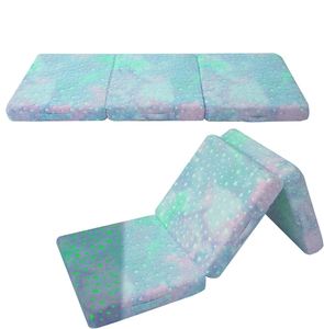 Tapis de jeu et de sommeil pliable 2-en-1 en mousse épaisse, luminescent dans le noir, doux et éducatif, lavable en machine - Product Image 2