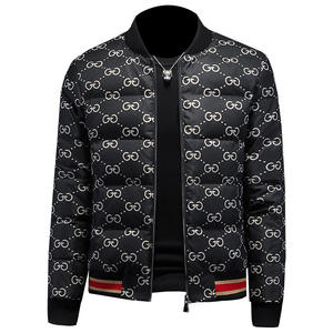 Giacca Invernale Casual da <span class=keywords><strong>Uomo</strong></span> <span class=keywords><strong>Trendy</strong></span> Europea in Piumino d'Oca Bianco con Colletto Alto Logo Frontale Chiusura con Cerniera Lunga - Product Image 5