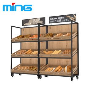 Giá để trưng bày bánh mì bằng gỗ cho cửa hàng siêu thị tự chọn - Product Image 4