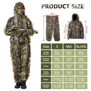 Traje de Caza Táctico Ghillie Profesional para Invierno para Hombre con Diseño de Logotipo Personalizado, 100% Poliéster, Ropa para Exteriores - Product Image 6