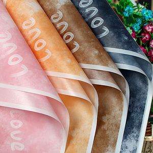 Korean Style LOVE Letter <b>Pattern</b> Waterproof Wrapping <b>Paper</b> Fashionable Flower Bouquets for Birthday Wedding - Product Image 2