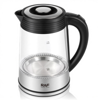 Bouilloire électrique en verre pour cuisine électrique 2L avec lumière LED