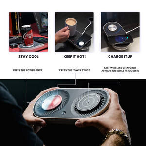 Boîte cadeau électronique personnalisée idée bureau intelligent <span class=keywords><strong>chauffe</strong></span>-tasses refroidisseur QI <span class=keywords><strong>chargeur</strong></span> <span class=keywords><strong>de</strong></span> <span class=keywords><strong>téléphone</strong></span> sans fil 3 1 chargement rapide mobile utilisation <span class=keywords><strong>de</strong></span> bureau - Product Image 5