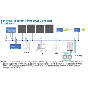 Sensor de Movimiento PIR y Luz Diurna <span class=keywords><strong>DALI</strong></span> Bus Powered, 4mA 300V, Resistente a Alto Voltaje, IEC 62386 - Product Image 3