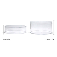 Boîte ronde transparente en plastique rigide