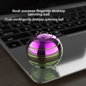 Flattering Multifunctional <strong>Fidget</strong> Spinner Desktop Rotating Stress-Relief Toy <strong>Metallic</strong> Colorful Luminous Decompression Gadget - Product Image 1