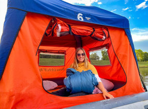 Ngoài trời cắm trại không khí Lều Inflatable thuyền nước nổi Dock đảo với Lều - Product Image 4