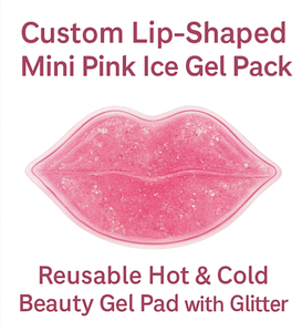 Tùy Chỉnh Hình Môi Nhỏ Màu Hồng Ice Gel Gói, Tái Sử Dụng Nóng & Lạnh Vẻ Đẹp Gel Pad Với Long Lanh - Product Image 2