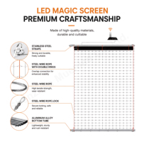 Écran LED P20 d'extérieur en forme de tapis volant, avec profilé en aluminium, étanchéité IP65, luminosité 4000 cd, taux de rafraîchissement 1920 Hz pour la publicité